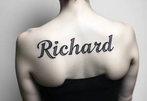 Easy Unique womans arm tattoo with the name Richard   in different styles and fonts tattoo idea