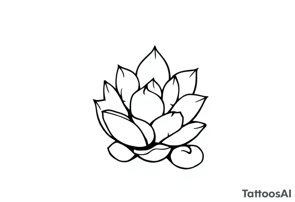 Cute succulent tattoo idea