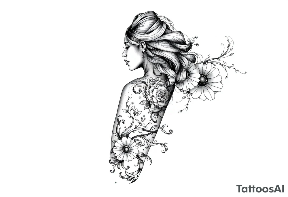 Black woman, survival, blessed tattoo idea