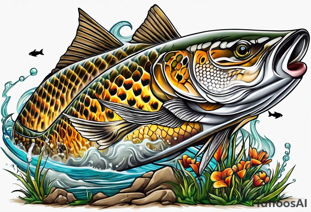hunting, outdoors, golf , fishing tattoo idea