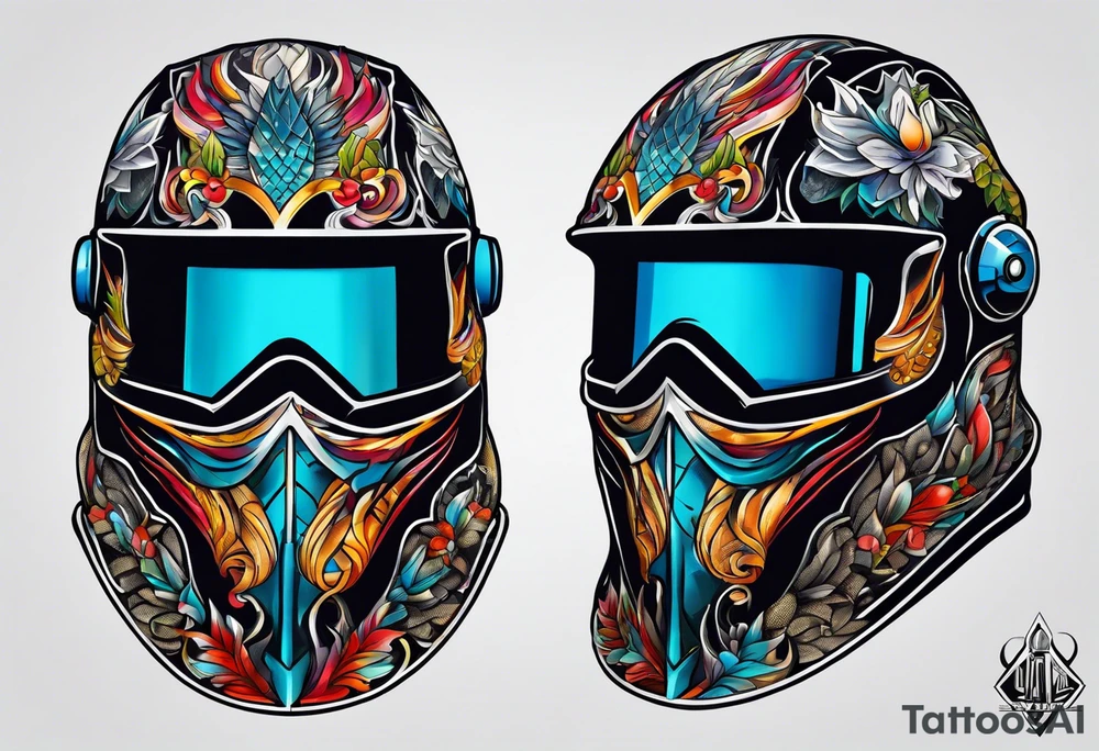 Welding helmet tattoo idea