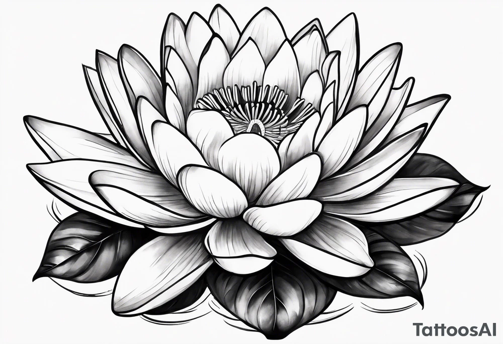 Water lily bouquet tattoo idea