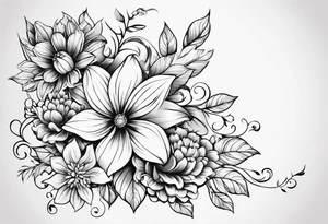 ornaments of flowers for a mom tattoo idea