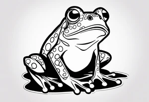 Funny frog tattoo idea