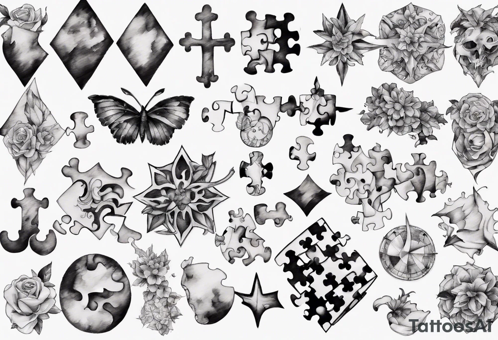 jigsaw puzzle tattoo idea