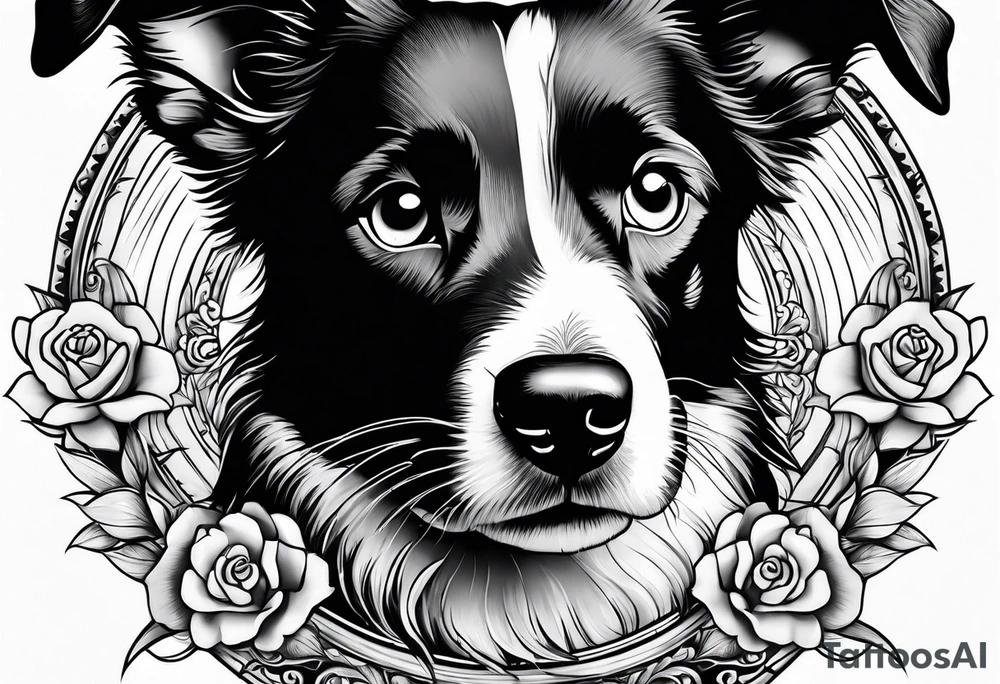 Muay Thai tattoo border collie and a Siamese cat tattoo idea