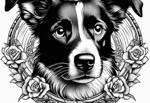 Muay Thai tattoo border collie and a Siamese cat tattoo idea