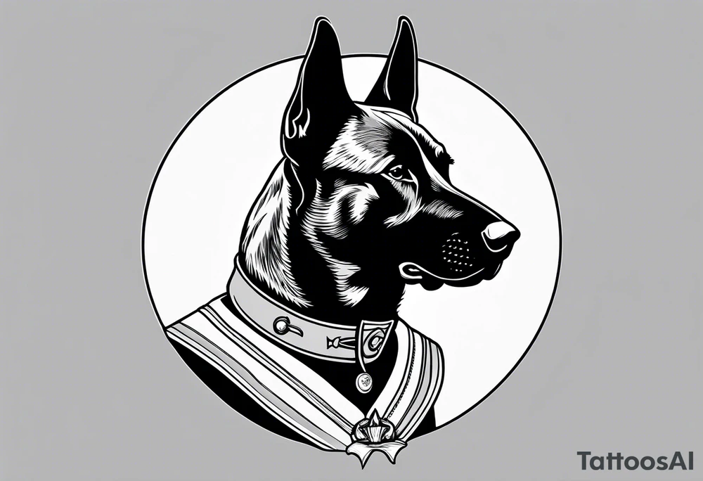 Belgian Malinois dog  sailor Joe tattoo idea