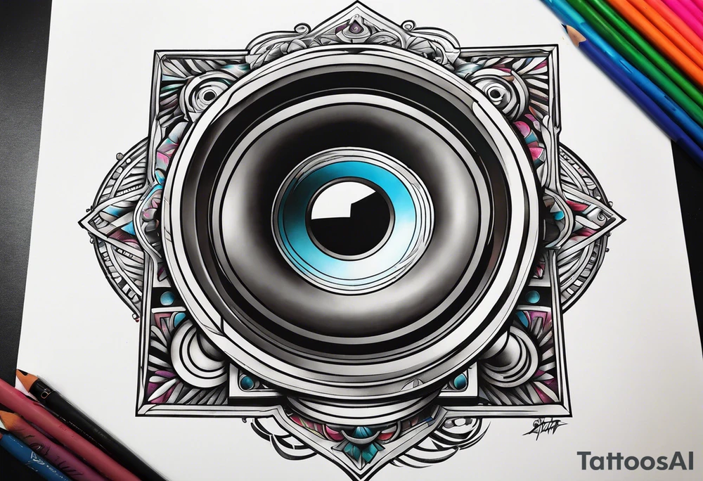 Subwoofer tattoo idea