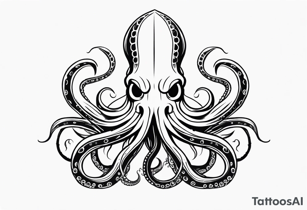 kraken with tentacles tattoo idea