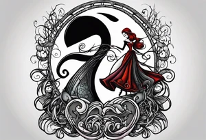 couples nightmare before Christmas with we're 
simply meant to be tattoo idea