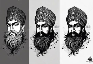 i want a punjab’s map tattoo which is in india i also want swords and punjabi warriors in it tattoo idea