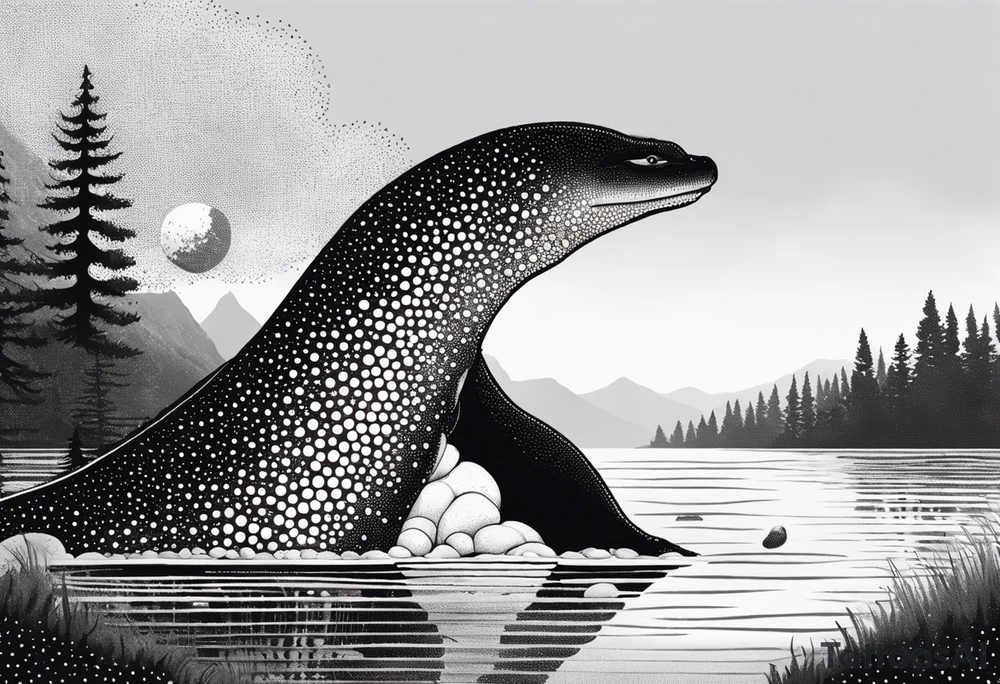 Lake monster tattoo idea