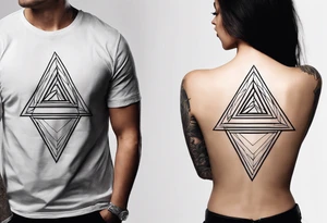A triangle with nothing inside of it very simple tattoo idea