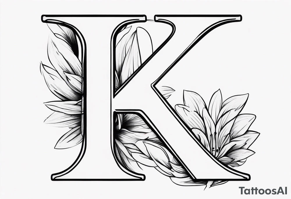 letter K tattoo idea
