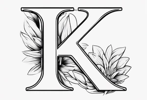 letter K tattoo idea