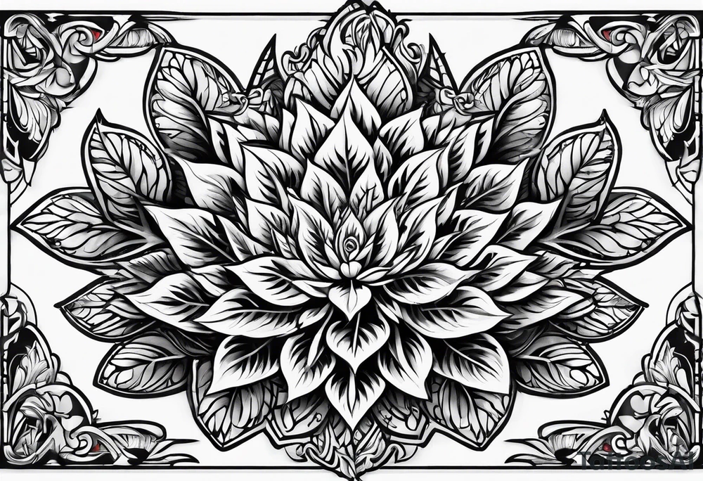 Marijuana flowering tattoo idea