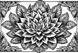 Marijuana flowering tattoo idea