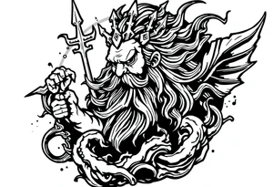 god of sea tattoo idea