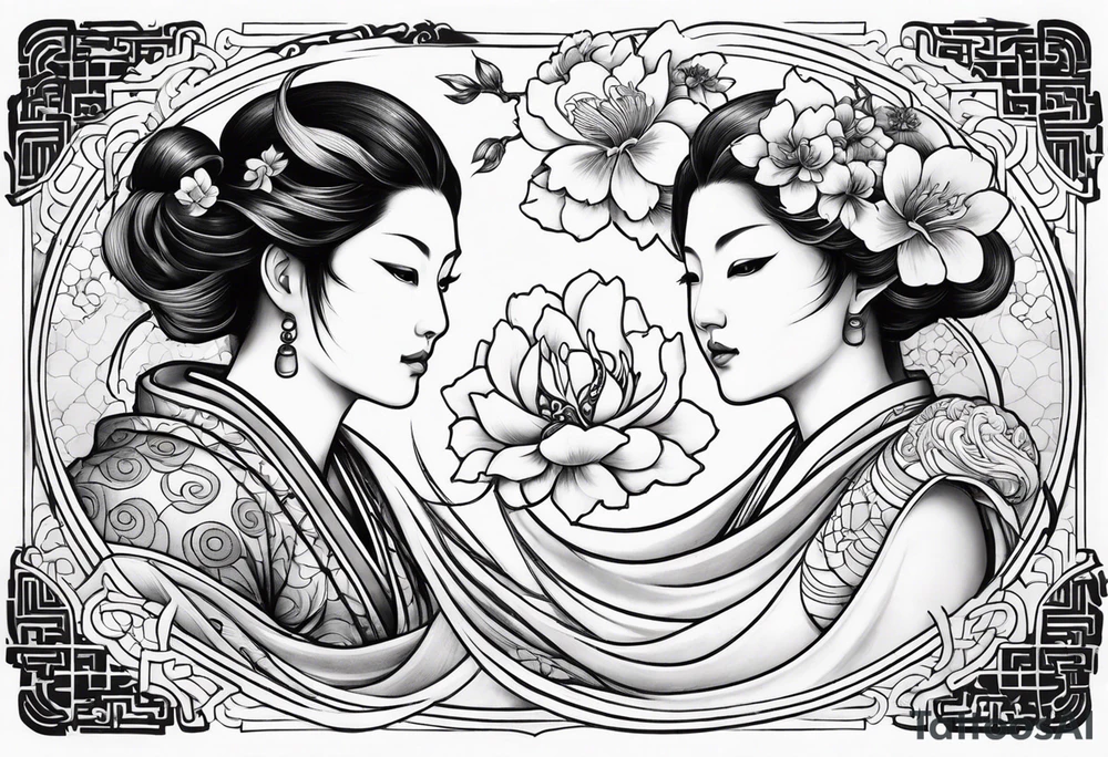 Aquarius and cancer merging together as one tattoo idea