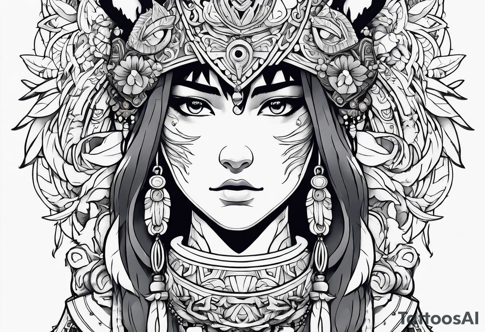 princess mononoke great spirit tattoo idea