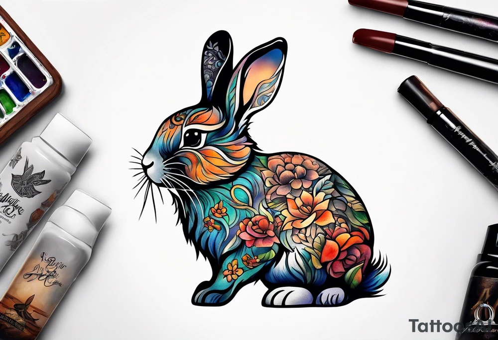 Auburn bunny rabbit tattoo idea