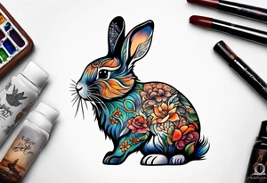 Auburn bunny rabbit tattoo idea