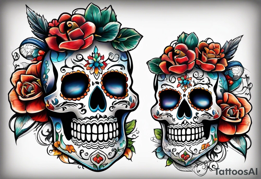 Mexico day of dead tattoo idea