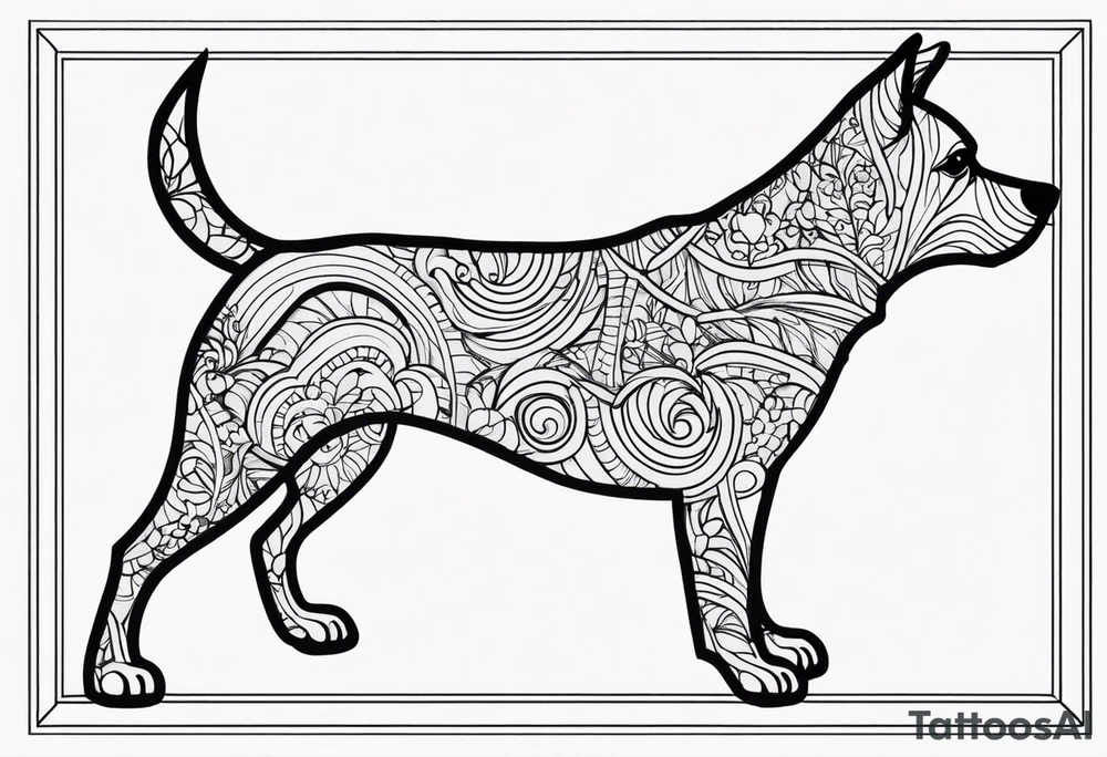 dog love tattoo idea