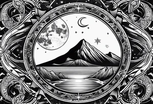 Jedi, Atheist, crescent Moon, Freedom theme combined into one tattoo idea