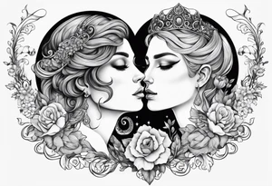 Love connection between Taurus and Virgo. Italian heritage tattoo idea