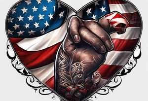 Make a tattoo an american flag that demonstrates the love and pride of my origins tattoo idea