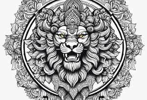 Laxmi Narasimha tattoo idea