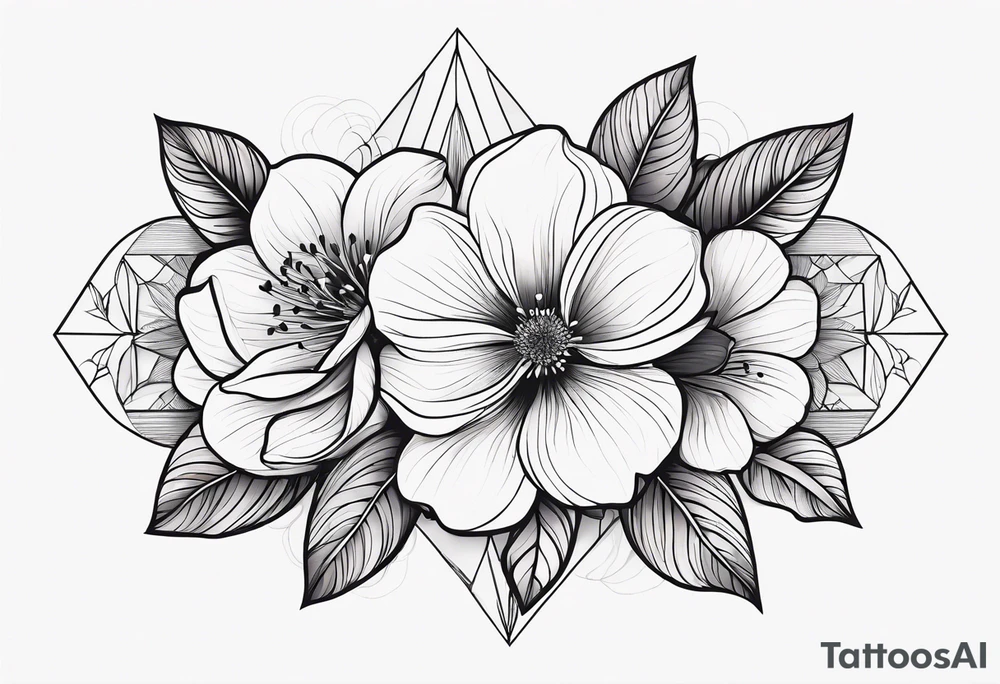 Minimalist flower tattoo idea
