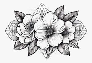 Minimalist flower tattoo idea