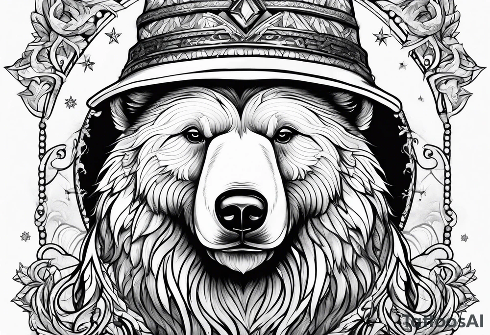 Snow Bear Wizard tattoo idea