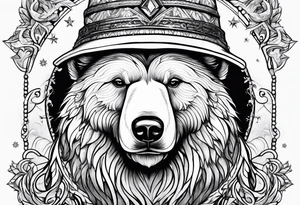 Snow Bear Wizard tattoo idea
