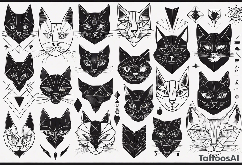 a black cat tattoo idea