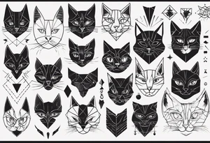 a black cat tattoo idea