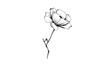 Violet and poppy tied together tattoo idea