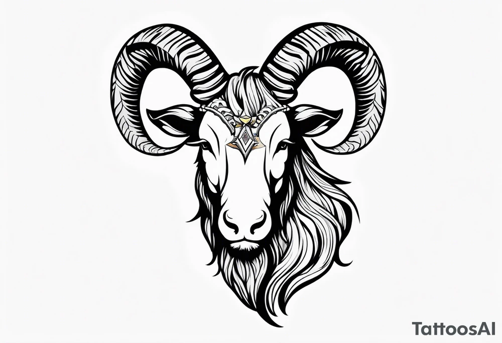 capricorn with beard tattoo idea