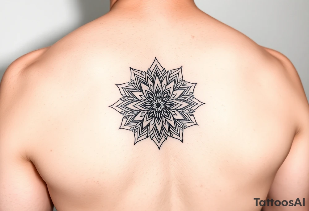 Half arm sleeve - single kidney made of two mandala / geometric designa tattoo idea