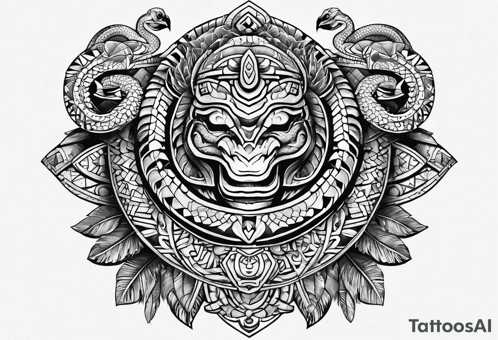 Aztec snake tattoo idea