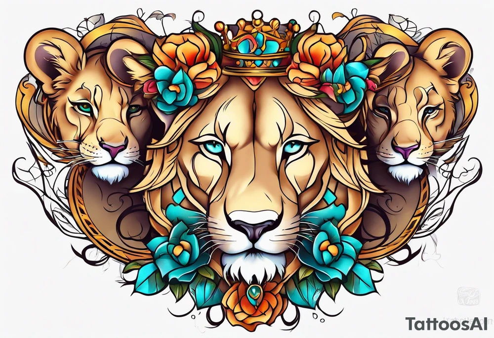 Lioness & Cubs tattoo idea
