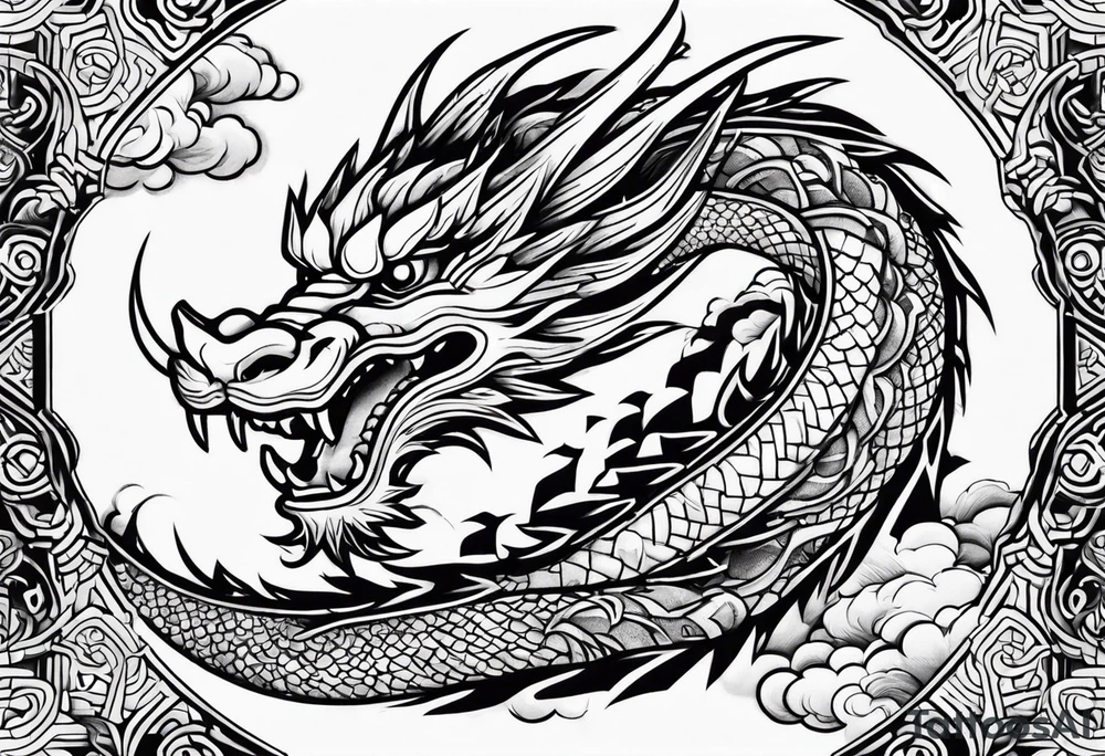 Japanese dragon tattoo idea