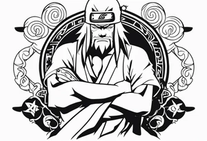 Jiraiya in Sage mode from the anime naruto tattoo idea