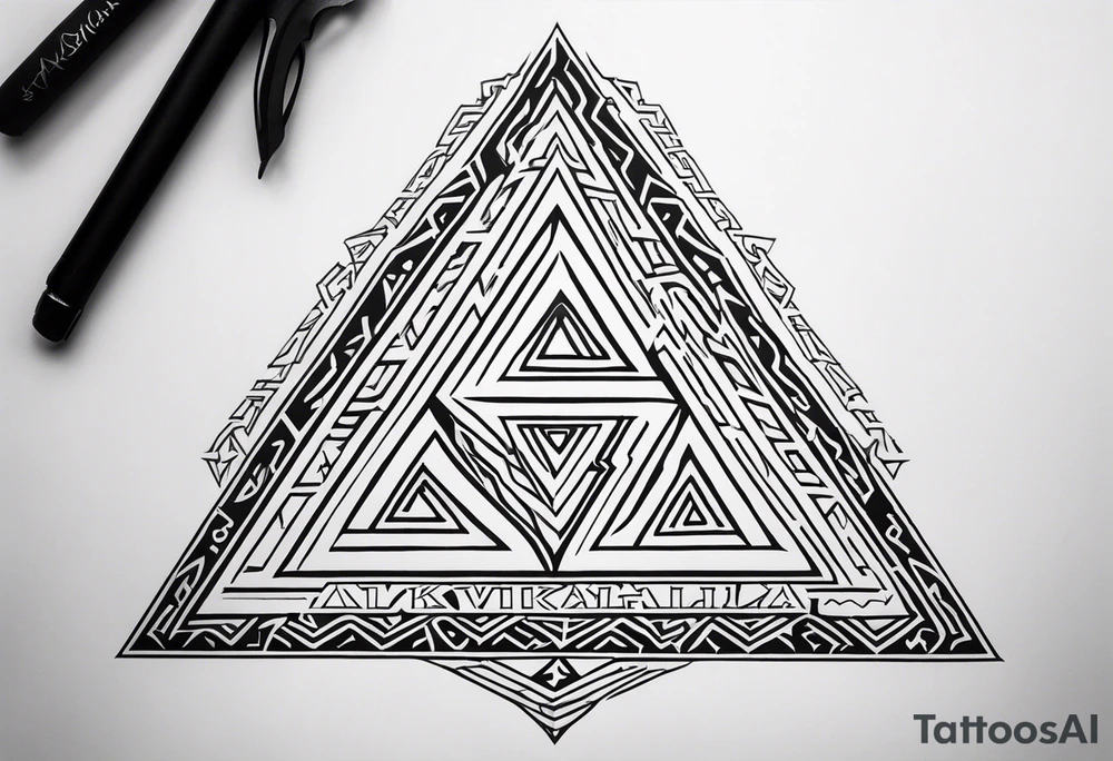 Valhalla valknut tattoo idea