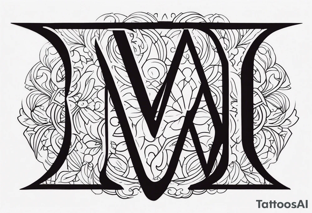 the letters A W R tattoo idea