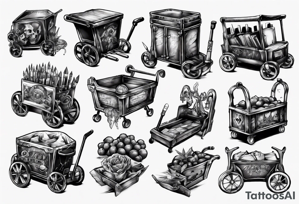 blck cart tattoo idea