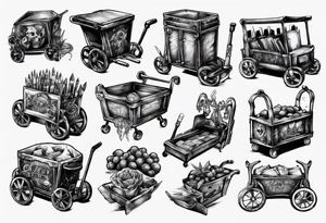 blck cart tattoo idea